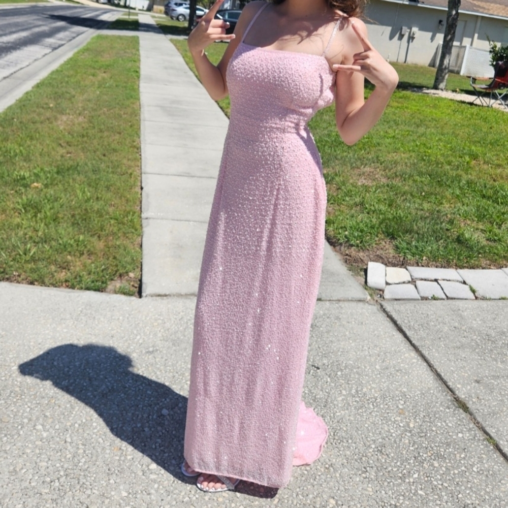 Elegant Pink Evening Gown